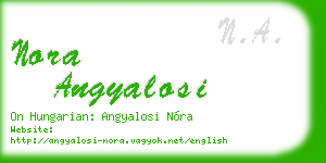 nora angyalosi business card